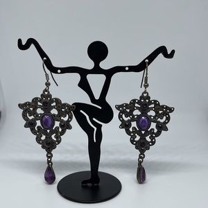 Purple & Bronze Earrings